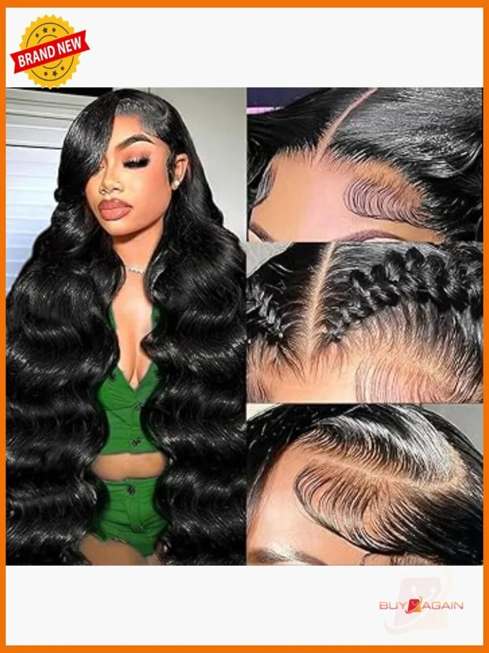 30 Inch Body Wave Lace Front Wig 13x6 HD Human Hair Pre-Plucked 200 Density